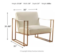 Kleemore Ostrich Embossed Leather Accent Chair -Furniture Sale Shop 810542293 3