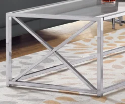 Monarch Glass & Metal Coffee Table -Furniture Sale Shop 810542388 3
