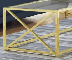 Monarch Glass & Metal Coffee Table -Furniture Sale Shop 810542401 3
