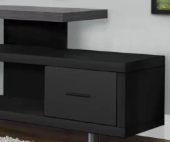 60" Black & Gray Top TV Stand -Furniture Sale Shop 810542411 3