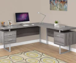 Monarch Metal 3-Drawer L-Shaped Computer Desk -Furniture Sale Shop 810542416 1