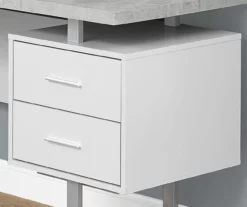 Monarch Metal 3-Drawer L-Shaped Computer Desk -Furniture Sale Shop 810542417 3