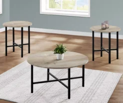 Monarch Round 3-Piece Occasional Table Set 29 Monarch Round 3-Piece Occasional Table Set -Furniture Sale Shop 810542424 1
