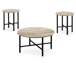 Monarch Round 3-Piece Occasional Table Set