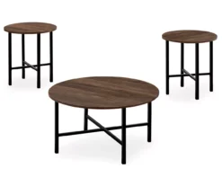 Monarch Round 3-Piece Occasional Table Set 27 Monarch Round 3-Piece Occasional Table Set -Furniture Sale Shop 810542426 2