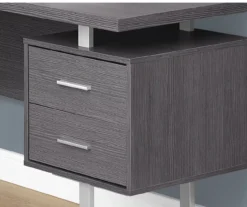 Monarch Metal 3-Drawer L-Shaped Computer Desk -Furniture Sale Shop 810542428 3