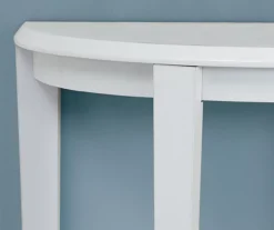 White 2-Tier Half Moon Console Table -Furniture Sale Shop 810542434 3 1