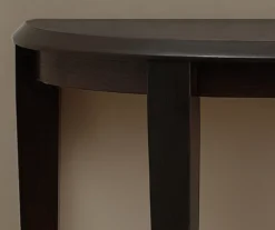 Espresso 2-Tier Half Moon Console Table -Furniture Sale Shop 810542435 3