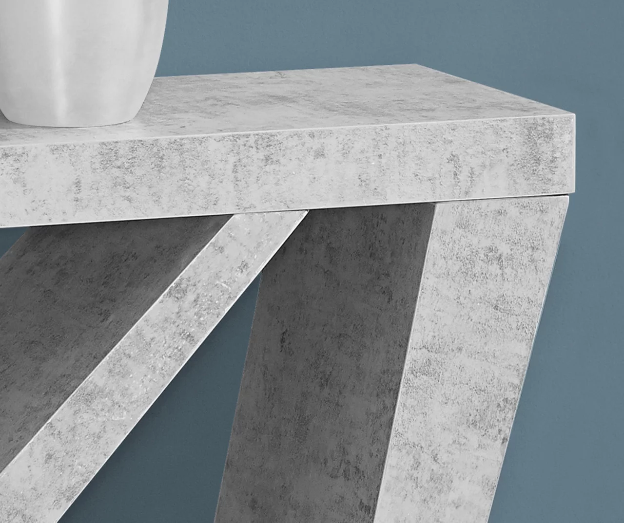 Gray Asymmetrical Console Table 5 Gray Asymmetrical Console Table - Image 3