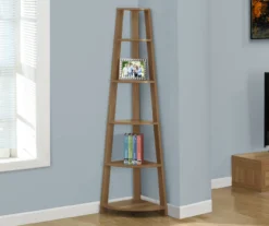 Monarch 5-Shelf Etagere Corner Bookcase -Furniture Sale Shop 810542446 1