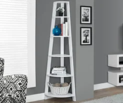 Monarch 5-Shelf Etagere Corner Bookcase -Furniture Sale Shop 810542448 1
