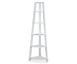 Monarch 5-Shelf Etagere Corner Bookcase