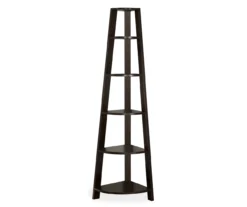 Monarch 5-Shelf Etagere Corner Bookcase -Furniture Sale Shop 810542449 2