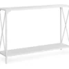 White Metal X-Shaped Console Table -Furniture Sale Shop 810542458 2