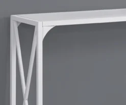 White Metal X-Shaped Console Table 7 White Metal X-Shaped Console Table -Furniture Sale Shop 810542458 3