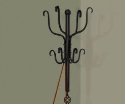 Black 8-Hook Traditional Hammered Metal Coat Rack -Furniture Sale Shop 810542529 3