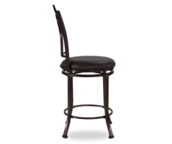 Dakota Coffee Brown Metal Faux Leather Upholstered Counter Stool -Furniture Sale Shop 810543039 5