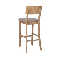 Jessie Gray Wash Upholstered Wood Bar Stool -Furniture Sale Shop 810543075 4