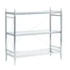 Hawkins Chrome & Glass 3-Shelf Console Table -Furniture Sale Shop 810543095 1