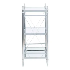 Hawkins Chrome & Glass 3-Shelf Console Table 11 Hawkins Chrome & Glass 3-Shelf Console Table -Furniture Sale Shop 810543095 5