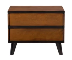 Manhattan Walnut 2-Drawer Mid-Century Wood Nightstand -Furniture Sale Shop 810543109 A0 2