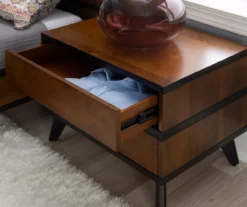 Manhattan Walnut 2-Drawer Mid-Century Wood Nightstand -Furniture Sale Shop 810543109 A8 9