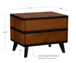 Manhattan Walnut 2-Drawer Mid-Century Wood Nightstand -Furniture Sale Shop 810543109 D8 12