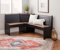 Atrium Black & Pecan 3-Piece Wooden Breakfast Nook Set -Furniture Sale Shop 810543121 B0 3