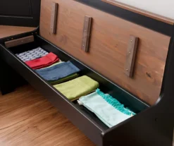 Atrium Black & Pecan 3-Piece Wooden Breakfast Nook Set -Furniture Sale Shop 810543121 B8