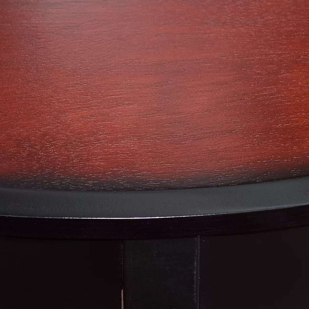 Shirley Black Cherry Transitional Wood Demi Lune Console Table 6 Shirley Black Cherry Transitional Wood Demi Lune Console Table - Image 4