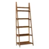 Presley Walnut 5-Shelf Ladder Bookcase -Furniture Sale Shop 810543154 2