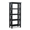 Richland Black 4-Shelf Bookcase -Furniture Sale Shop 810543156 1