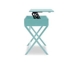 Kari Turquoise Lift-Top Campaign Desk -Furniture Sale Shop 810543172 5