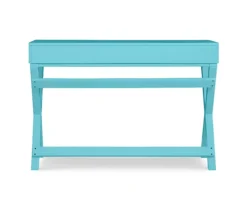 Cami Blue X-Base Campaign Style Writing Desk -Furniture Sale Shop 810543182 4