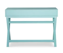 Kari Turquoise 2-Drawer Wooden X-Frame Desk 8 Kari Turquoise 2-Drawer Wooden X-Frame Desk -Furniture Sale Shop 810543189 4