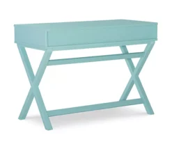 Kari Turquoise 2-Drawer Wooden X-Frame Desk 9 Kari Turquoise 2-Drawer Wooden X-Frame Desk -Furniture Sale Shop 810543189 5
