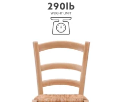 Bordeaux Natural Handwoven Ladder Back Side Chairs, 2-Pack -Furniture Sale Shop 810543191 A0 10