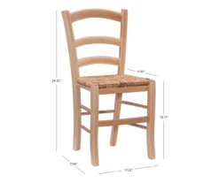 Bordeaux Natural Handwoven Ladder Back Side Chairs, 2-Pack -Furniture Sale Shop 810543191 D8 12