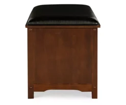 Grant Dark Walnut 10-Cube Cushioned Wood Bench -Furniture Sale Shop 810543196 5