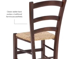 Bordeaux Walnut Handwoven Ladder Back Side Chairs, 2-Pack 17 Bordeaux Walnut Handwoven Ladder Back Side Chairs, 2-Pack -Furniture Sale Shop 810543200 A8 2