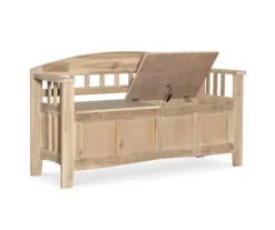 Bailey Natural Wash Wood Storage Bench -Furniture Sale Shop 810543205 4