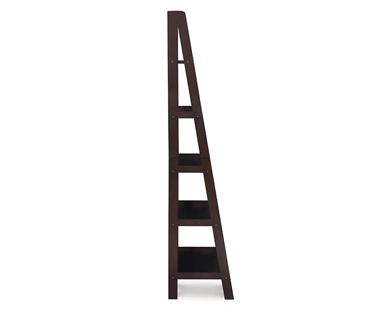 Boston Espresso 5-Shelf Wooden Ladder Bookcase 10 Boston Espresso 5-Shelf Wooden Ladder Bookcase - Image 8