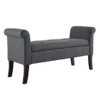 Emery Charcoal Tufted Fabric Storage Bench -Furniture Sale Shop 810543266 1
