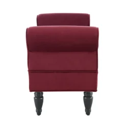 Elsie Berry & Dark Mahogany Upholstered Rolled Arm Bench 11 Elsie Berry & Dark Mahogany Upholstered Rolled Arm Bench -Furniture Sale Shop 810543272 4
