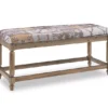 Gray Moroccan Tapestry Upholstered Rustic Driftwood Bench -Furniture Sale Shop 810543274 1