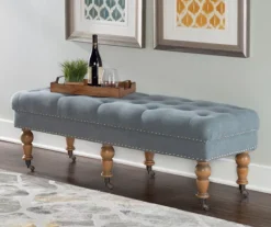 Claire Linen Upholstered Rolling Bench 13 Claire Linen Upholstered Rolling Bench -Furniture Sale Shop 810543278 2
