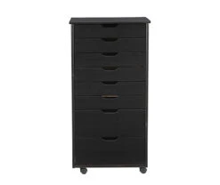 Craft Mate Black Wood 8-Drawer Rolling Storage Cart -Furniture Sale Shop 810543294 3