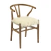 Emmitt Gray & Brown Faux Fur Wishbone Chair -Furniture Sale Shop 810543298 A0 1