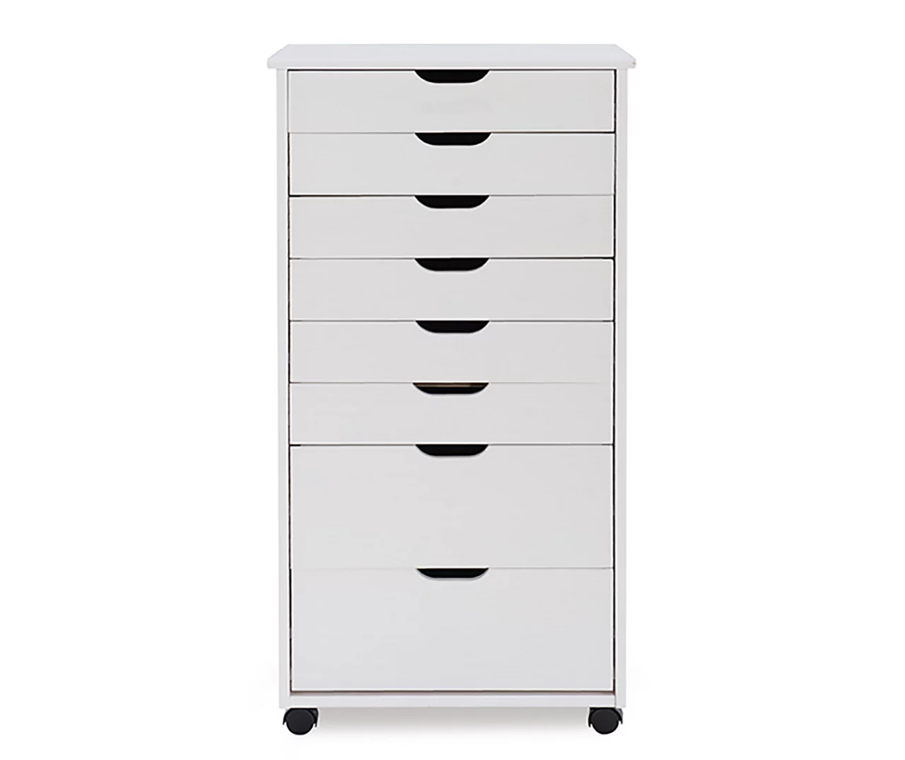 Craft Mate White Wood 8-Drawer Rolling Storage Cart 5 Craft Mate White Wood 8-Drawer Rolling Storage Cart - Image 3
