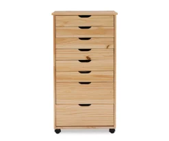 Craft Mate Natural Wood 8-Drawer Rolling Storage Cart -Furniture Sale Shop 810543300 3